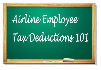 airline tax deductions chalkboard